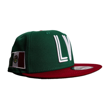 Las Vegas Lights FC New Era LV Mexico Flag Green/Red 9FIFTY Snapback Cap