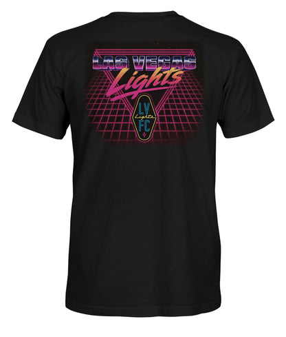Las Vegas Lights FC 1863 FC Rad 80s Throwback Graphic Black Cotton T-Shirt