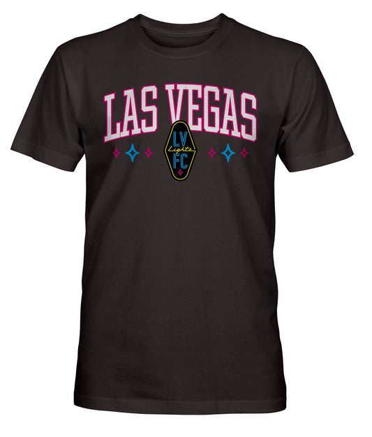 Las Vegas Lights FC 1863 FC Las Vegas Crest Logo Graphite Cotton T-Shirt