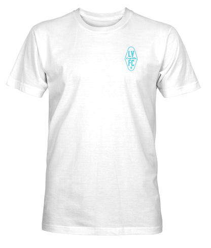 Las Vegas Lights FC 1863 FC Crest Logo Bar White Cotton T-Shirt