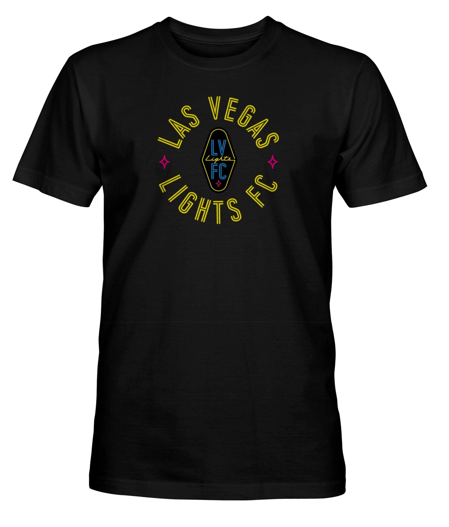 Las Vegas Lights FC 1863 FC Crest Logo Circle Text Black Washed Cotton T-Shirt
