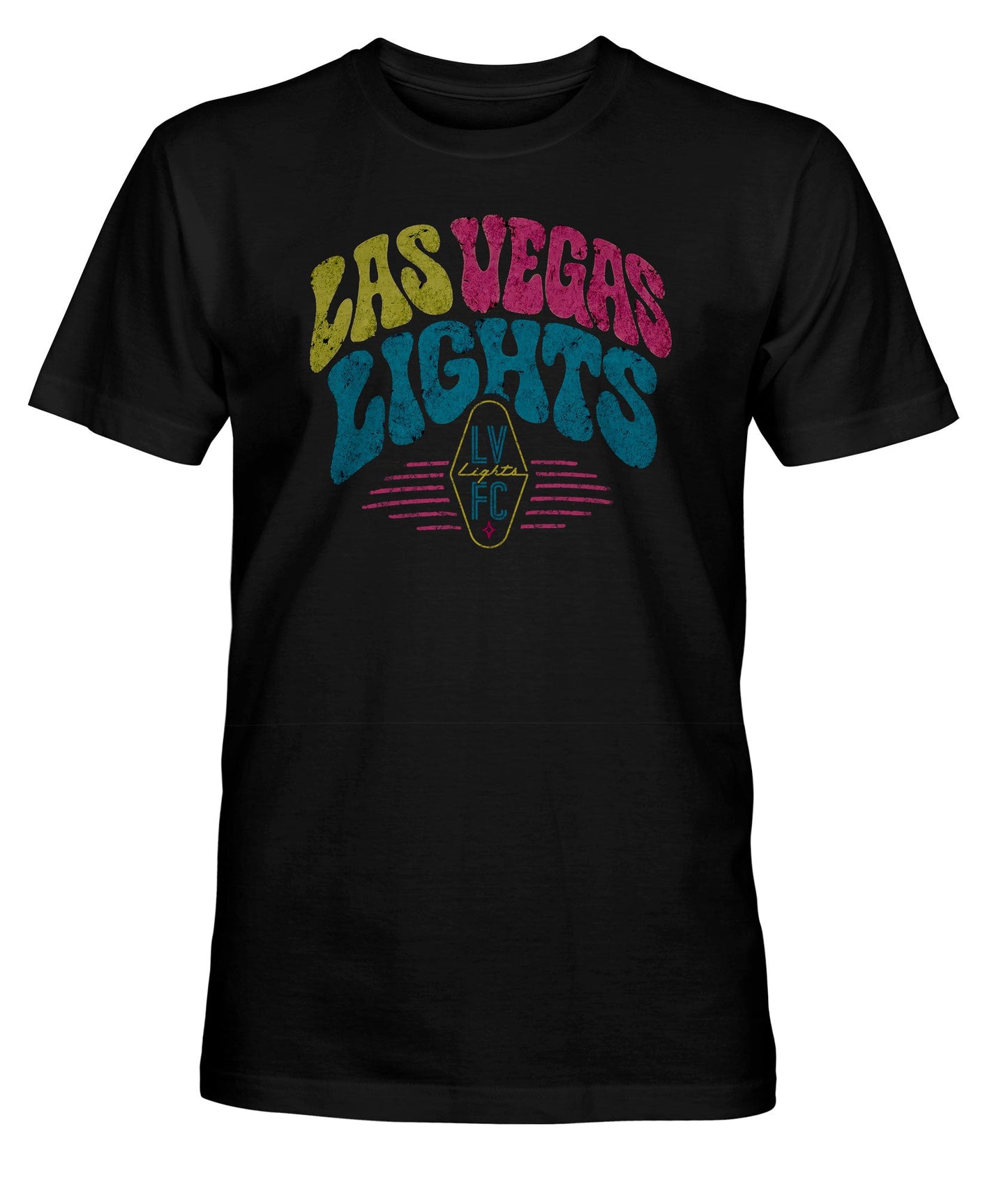 Las Vegas Lights FC 1863 FC Groovy 70s Throwback Vintage Black Cotton T-Shirt