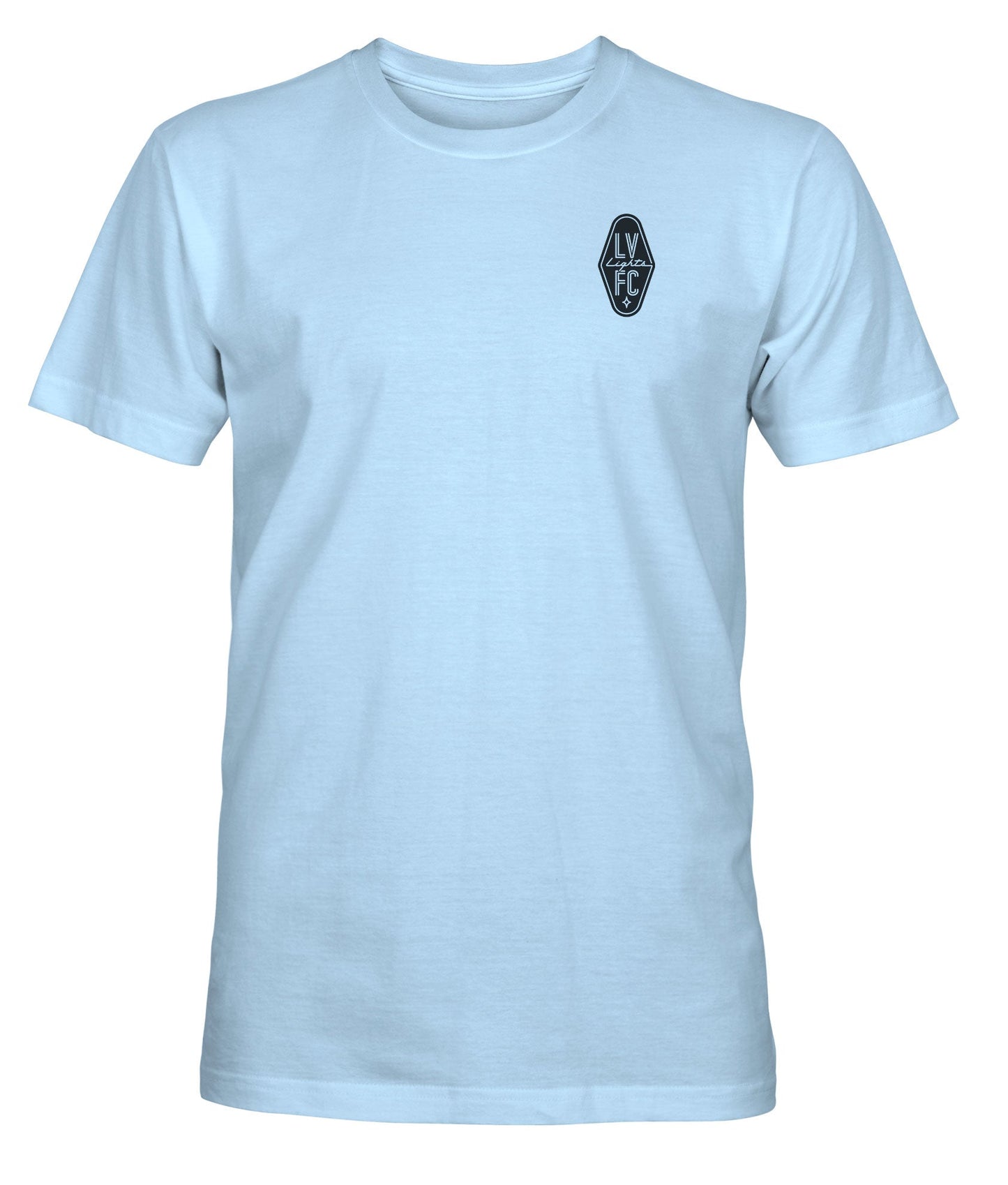 Las Vegas Lights FC Crest Logo Legacy Arched Powder Blue Cotton T-Shirt