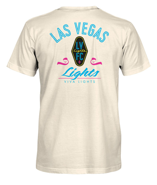 Las Vegas Lights FC 1863 FC Team Flourish Cream Cotton T-Shirt