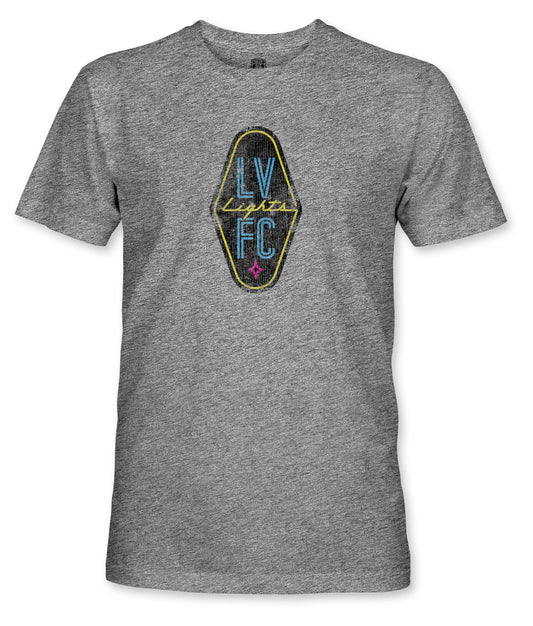 Las Vegas Lights FC 1863 FC Vintage Badge Gray Tri-Blend T-Shirt
