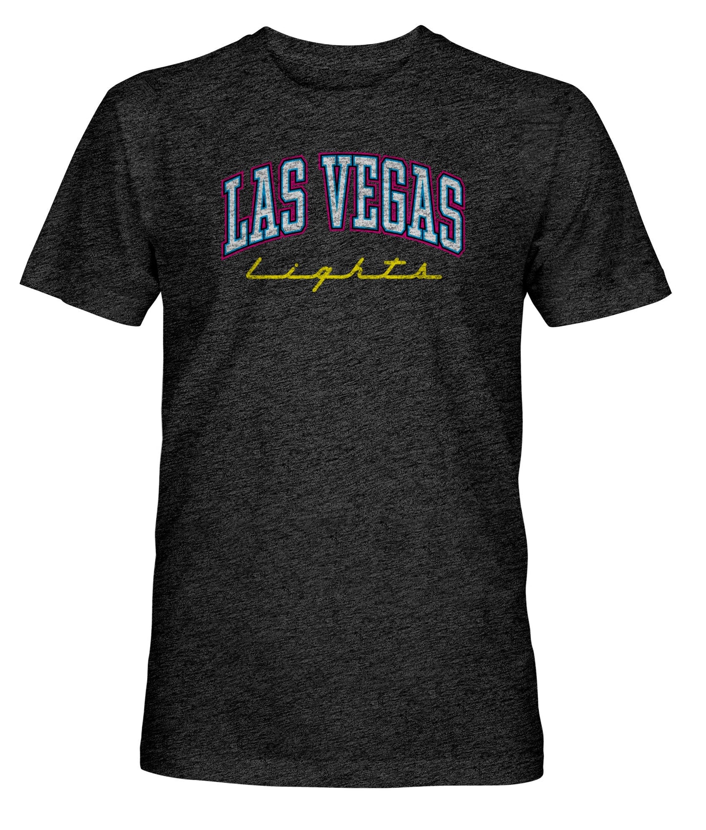 Las Vegas Lights FC 1863 FC Las Vegas/Lights Script Vintage Black Tri-Blend T-Shirt