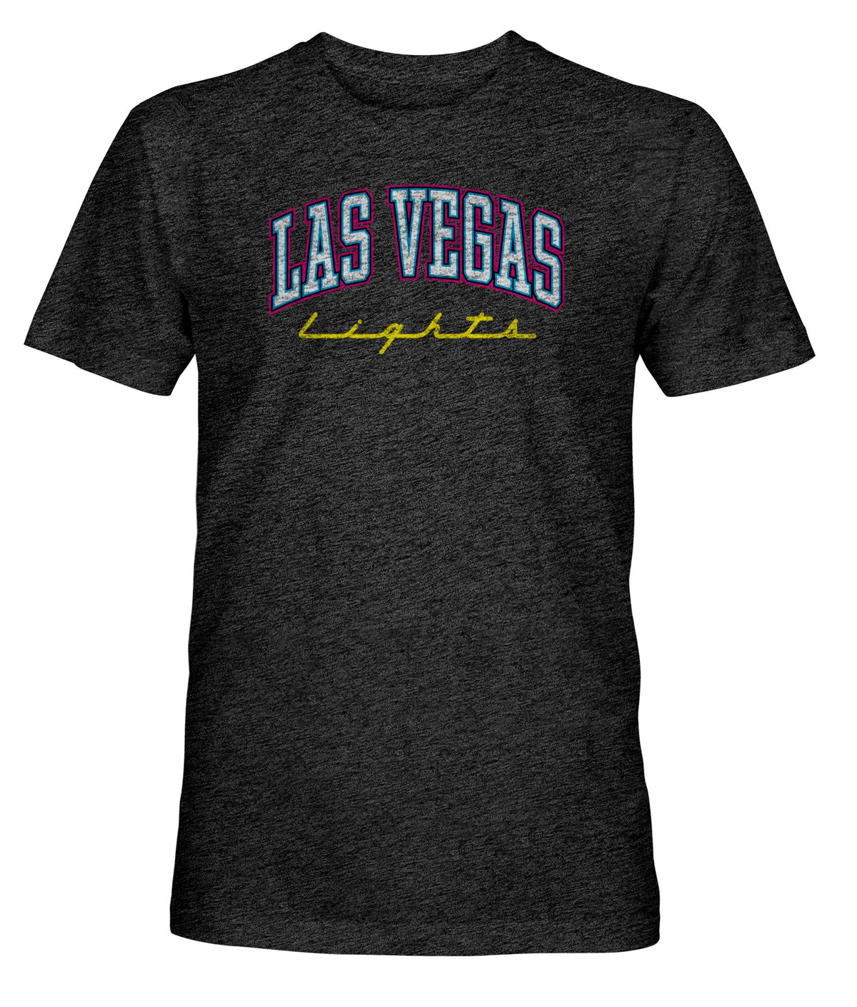 Las Vegas Lights FC 1863 FC Las Vegas/Lights Script Vintage Black Tri-Blend T-Shirt
