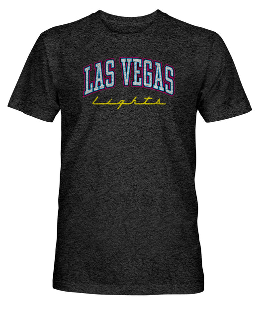 Las Vegas Lights FC 1863 FC Las Vegas/Lights Script Vintage Black Tri-Blend T-Shirt
