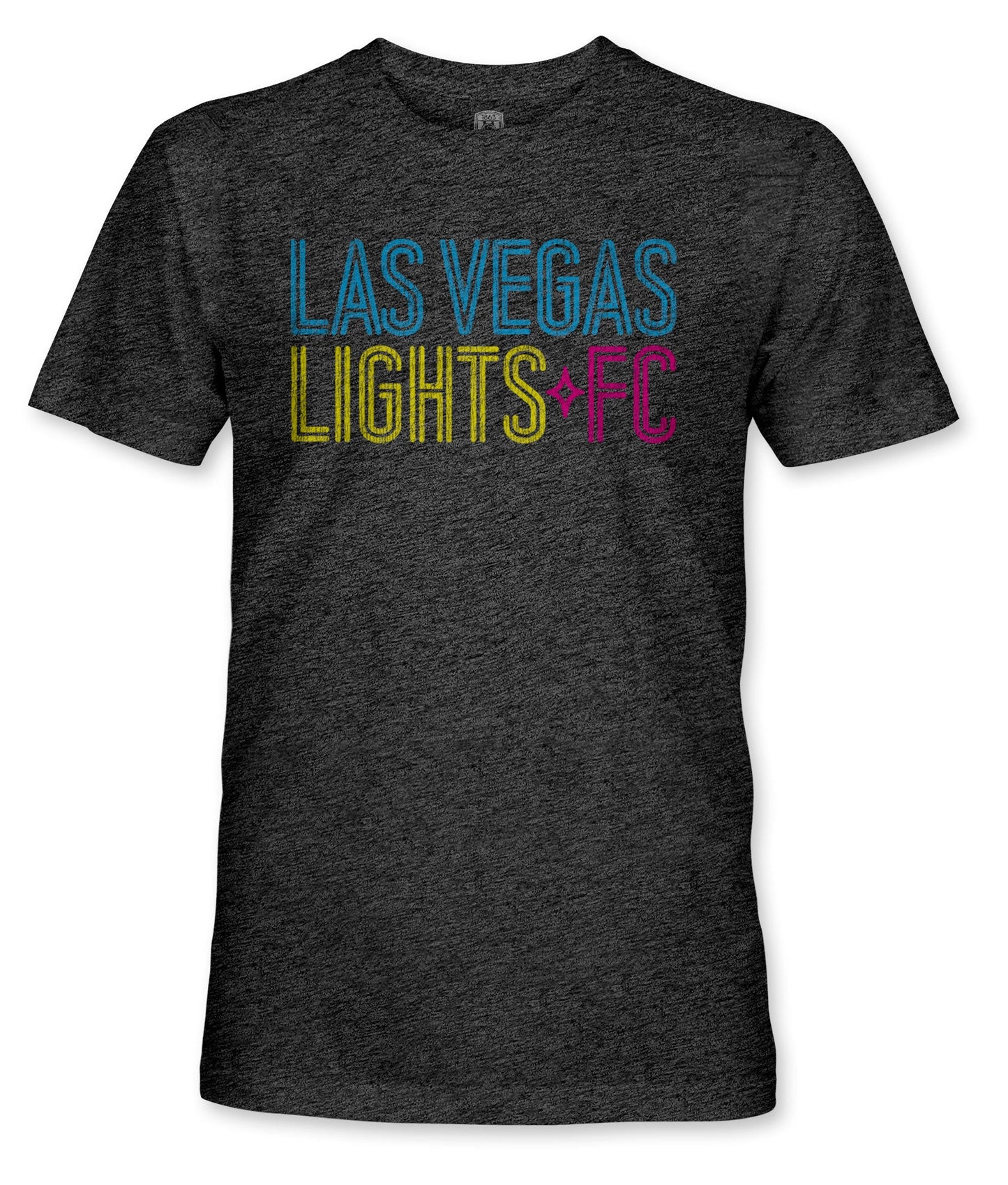 Las Vegas Lights FC 1863 FC Wordmark Vintage Black Tri-Blend T-Shirt
