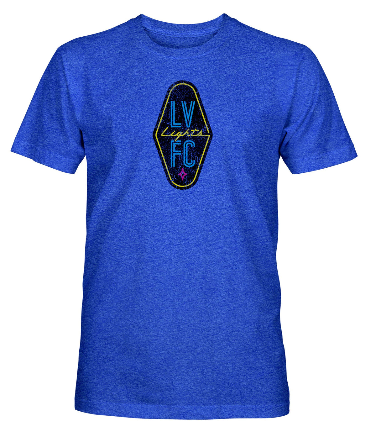 Las Vegas Lights FC 1863 FC Crest Logo Royal Blue Vintage Tri-Blend T-Shirt