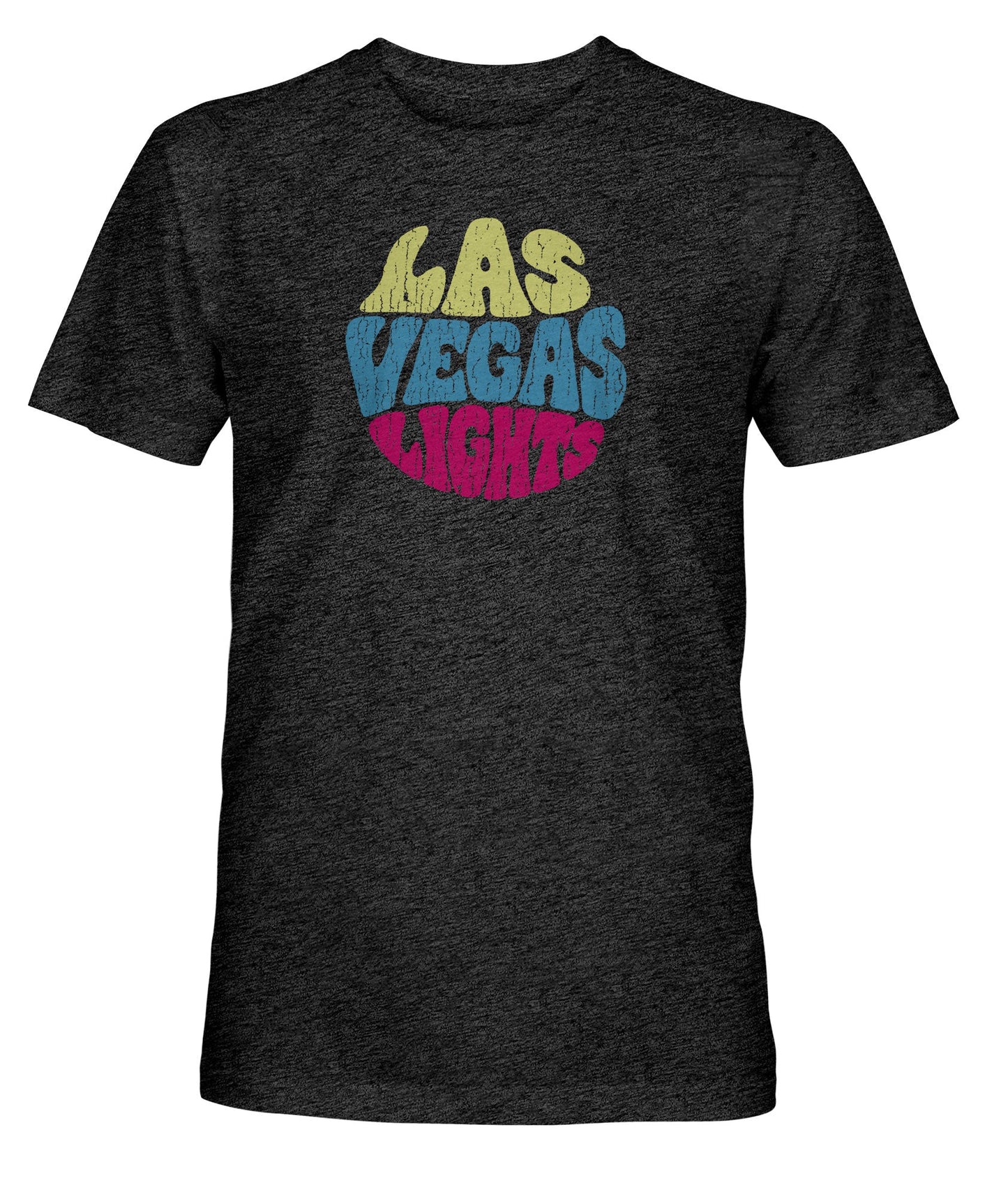 Las Vegas Lights FC 1863 FC Groovy 70s Throwback Vintage Black Tri-Blend T-Shirt