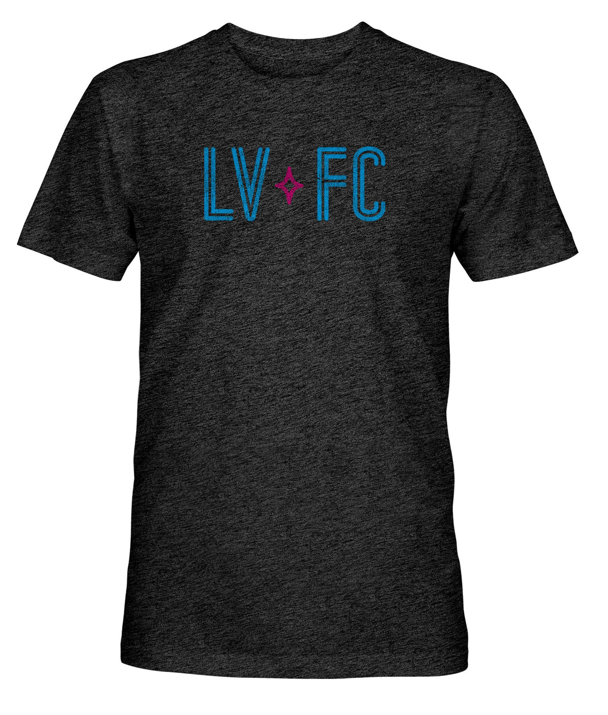 Las Vegas Lights FC 1863 FC LVFC Diamond Wordmark Vintage Black Tri-Blend T-Shirt