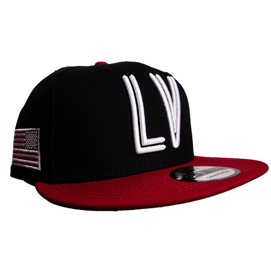 Las Vegas Lights FC New Era LV USA Flag Navy/Red 9FIFTY Snapback Cap