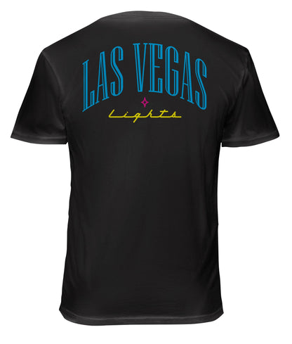 Las Vegas Lights FC 1863 FC Crest Logo/Las Vegas Black Washed Cotton T-Shirt