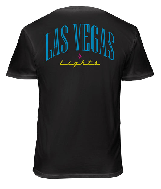 Las Vegas Lights FC 1863 FC Crest Logo/Las Vegas Black Washed Cotton T-Shirt