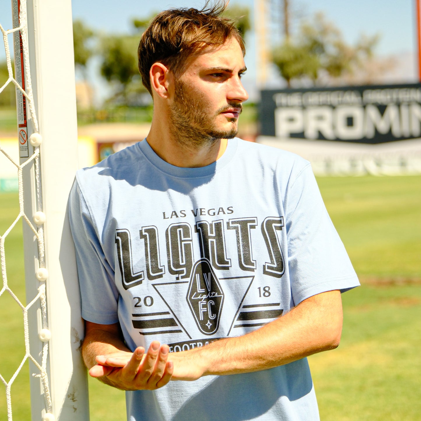 Las Vegas Lights FC Unisex Sportiqe Duke Light Blue Tee