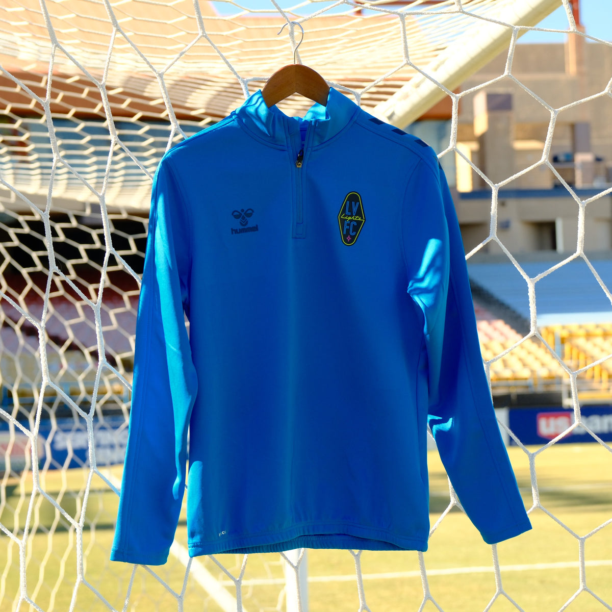 Women's Las Vegas Lights FC Hummel CORE XK Half-Zip Blue Sweatshirt