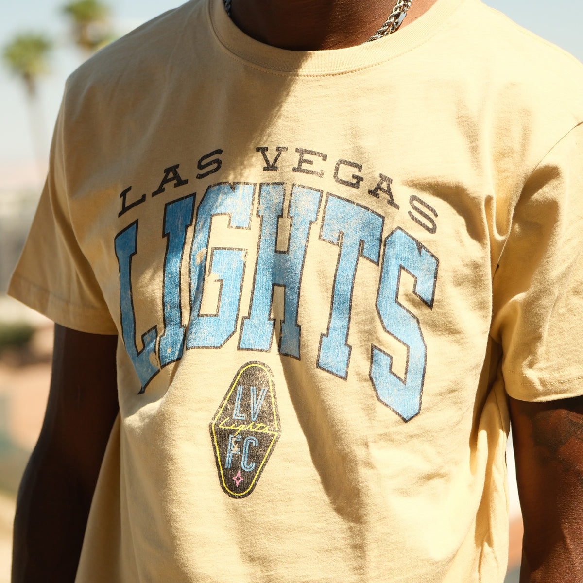 Las Vegas Lights FC League All-American Gold Cotton T-Shirt