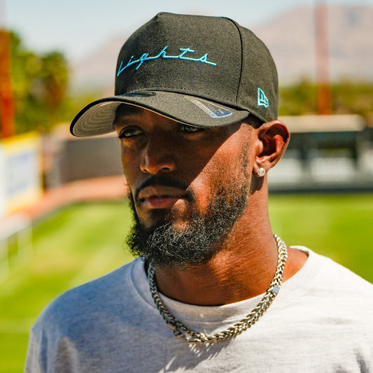 Las Vegas Lights FC New Era Snapback Script Hat - Black/Blue
