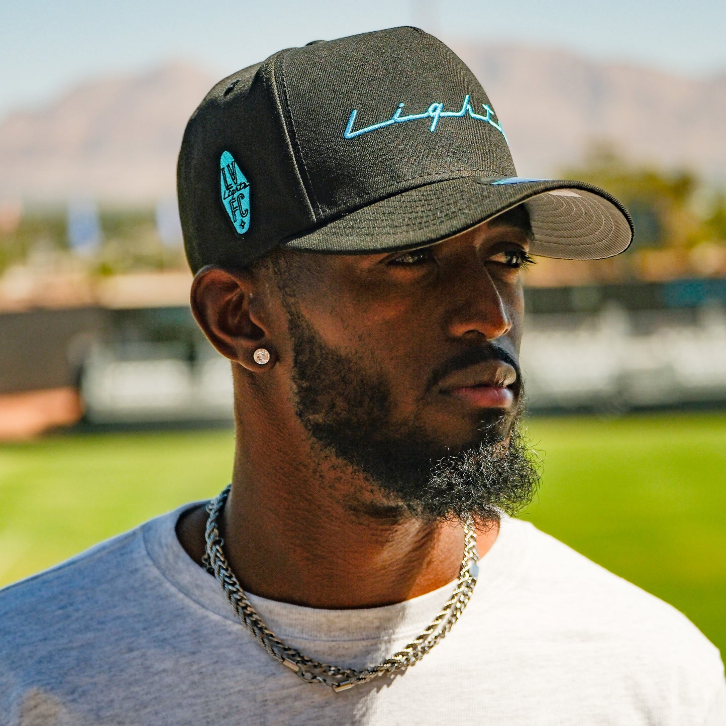 Las Vegas Lights FC New Era Snapback Script Hat - Black/Blue