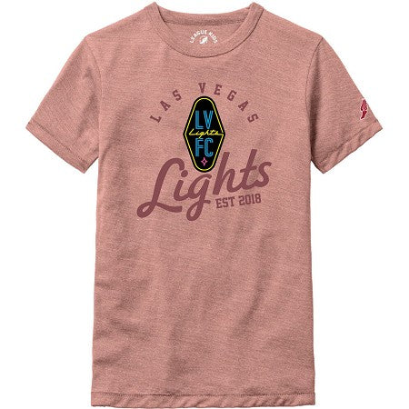 Kids' Las Vegas Lights FC League Victory Falls Dusty Rose Tri-Blend T-Shirt