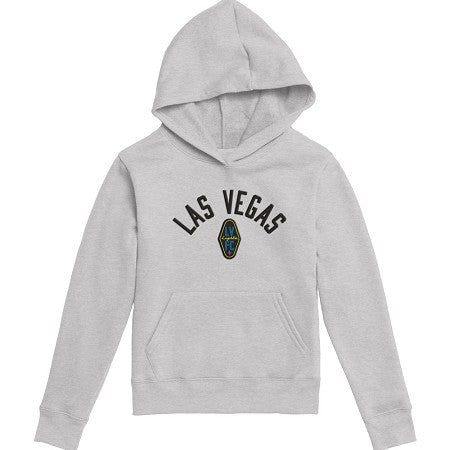 Kids' Las Vegas Lights FC League Gray Essential Fleece Hoodie