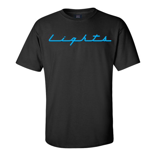 Las Vegas Lights FC MV Sport Lights Blue Script Black Bi-Blend T-Shirt