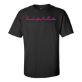 Las Vegas Lights FC MV Sport Lights Pink Script Black Bi-Blend T-Shirt