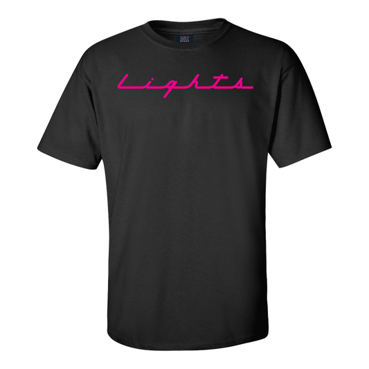 Las Vegas Lights FC MV Sport Lights Pink Script Black Bi-Blend T-Shirt