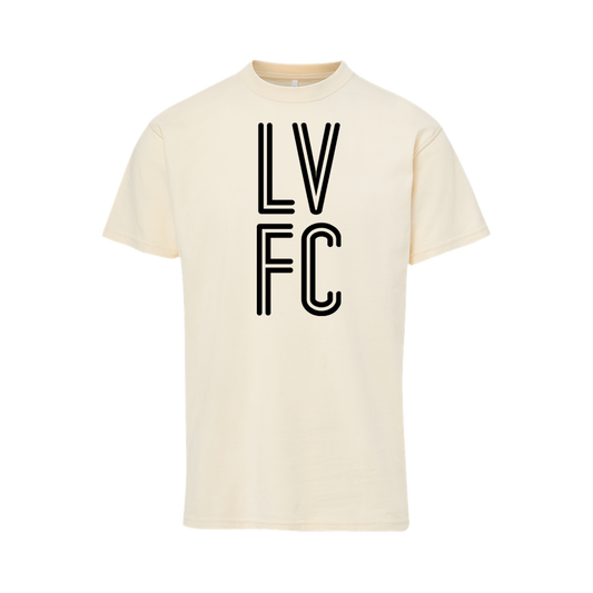 Las Vegas Lights FC MV Sport LV FC Stacked Vanilla Heavyweight Cotton T-Shirt