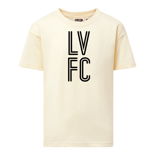 Kids' Las Vegas Lights FC MV Sport LV FC Stacked Vanilla Heavyweight Cotton T-Shirt