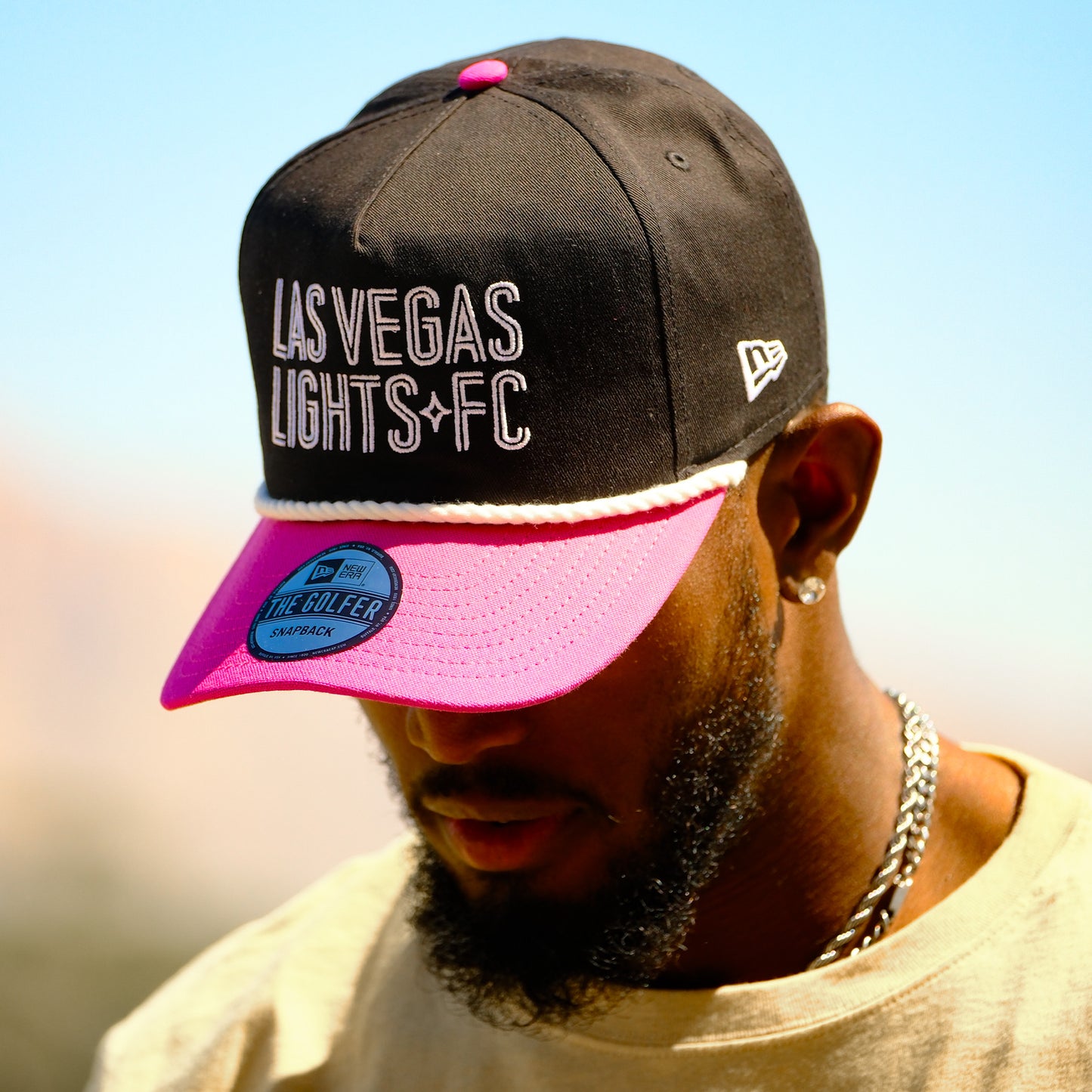 Las Vegas Lights FC New Era Golfer Hat - Black/Pink