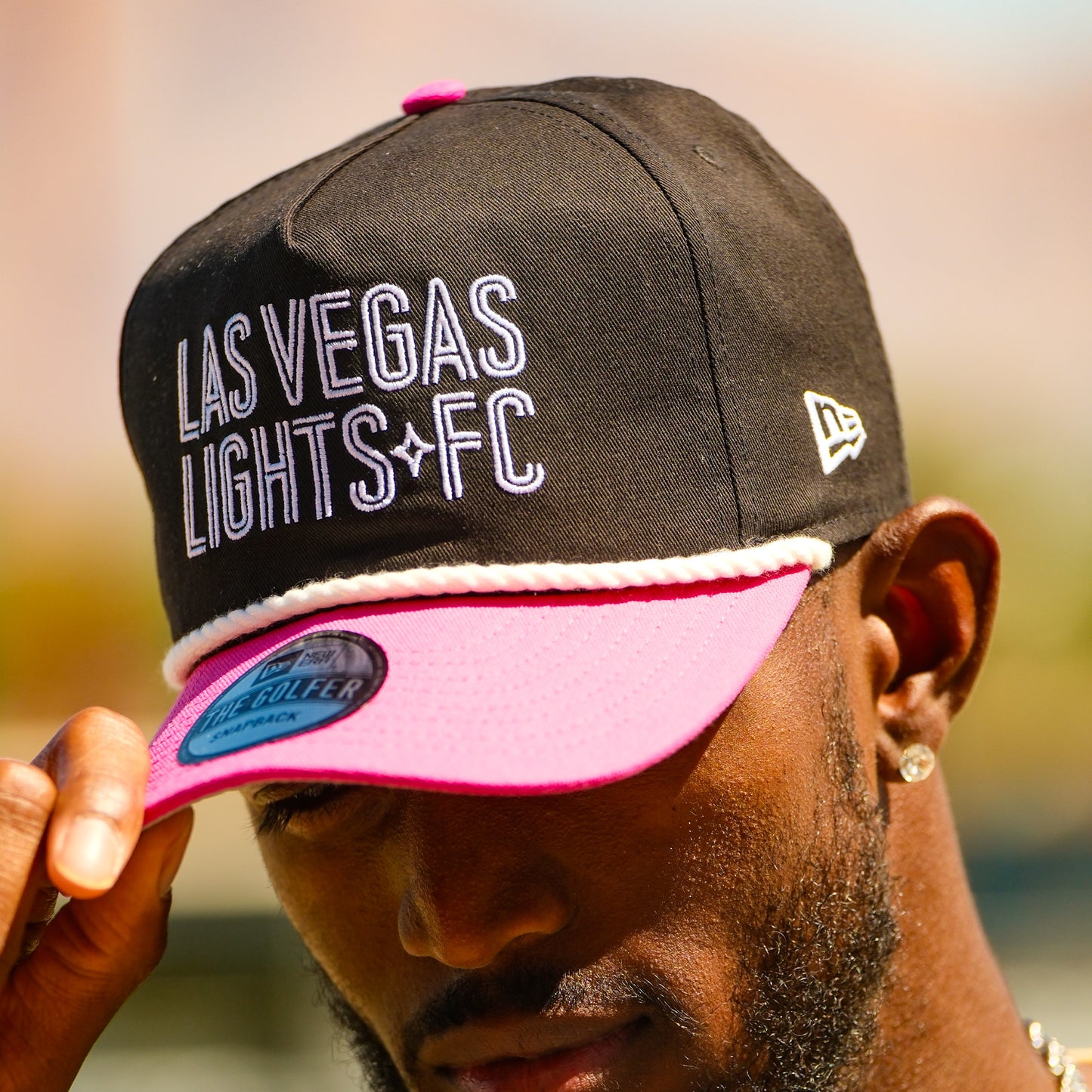 Las Vegas Lights FC New Era Golfer Hat - Black/Pink