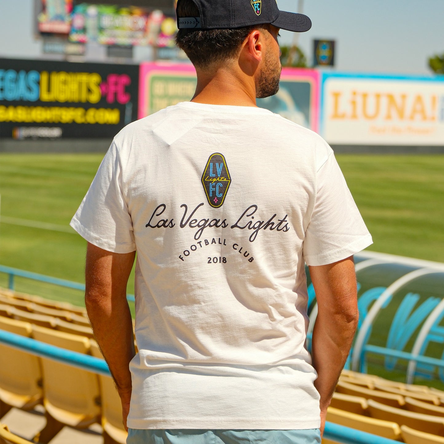 Las Vegas Lights FC League 91 All American Pocket Tee-White
